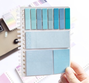 Bloc de notas con forro de cuaderno espiral multifuncional A6 con notas adhesivas, banderas de pestañas de Índice de colores