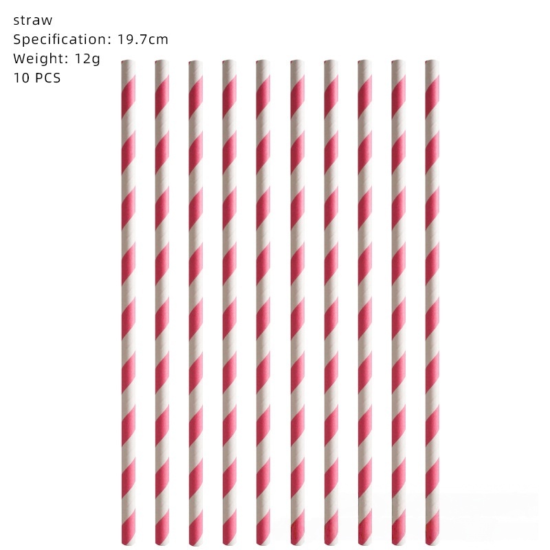 Straw-10PCS-Pink