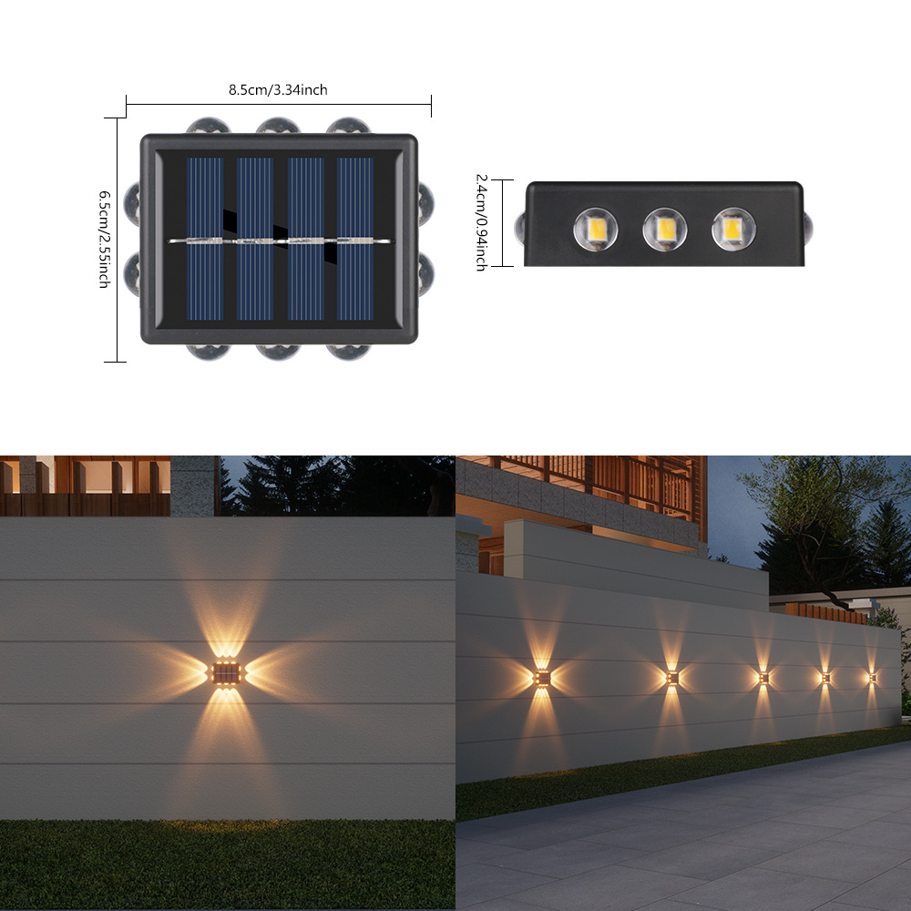 Miroir convexe à 10 LED, lumière chaude