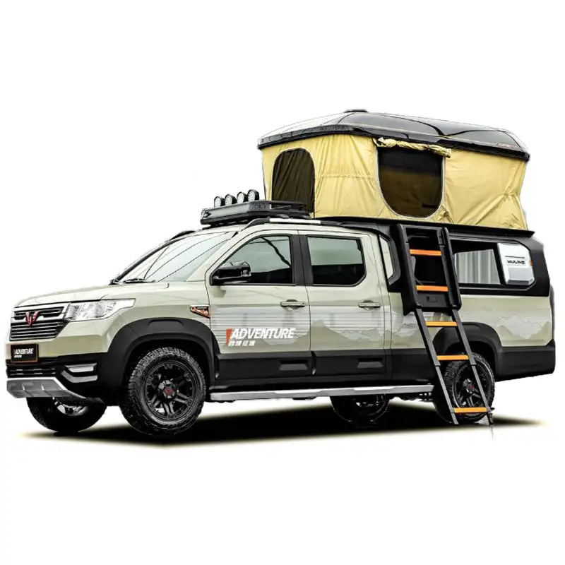 Vehículo de Camping de lujo Mini Bus Coche Rv Wuling Yuze Pickup Campervan Autocaravana Camión Camper para recogida