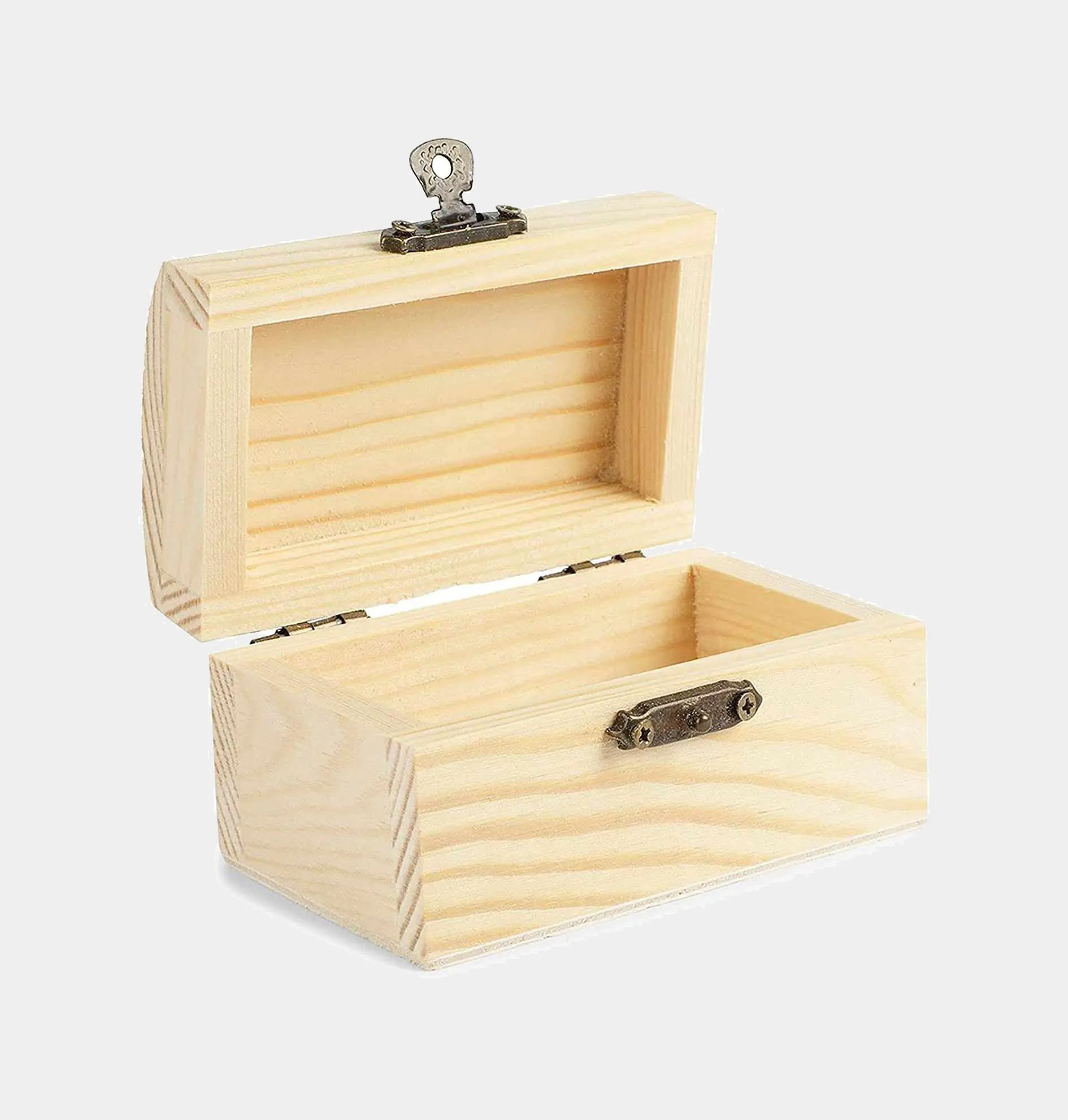 2022 nuovo Design Mini cassa del tesoro a forma di scatola di immagazzinaggio di legno per gioiello