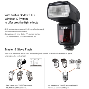 Godox V860IIF 2.4GHz Wireless 1/8000s HSS <strong>Flash</strong> Speedlite Camera Top Fill Light for Fujifilm DSLR Canon Auto <strong>Flash</strong> Camera - Product Image 5