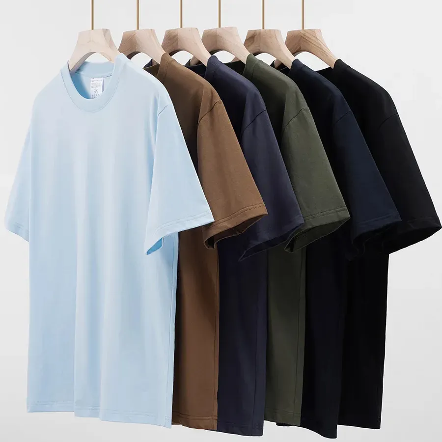 Camisetas 100% algodão para homens, blusas personalizadas de algodão para homens, camisetas coloridas de manga curta