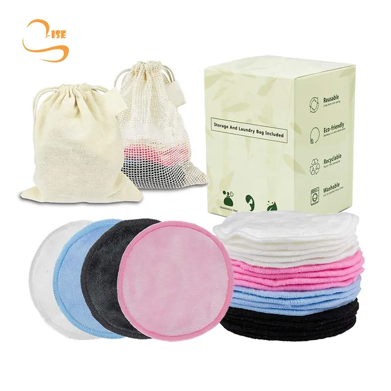 Zachte Biologische Herbruikbare Rondes Facial Remover Pads Meisjes Bamboe Stof Make Up Pads