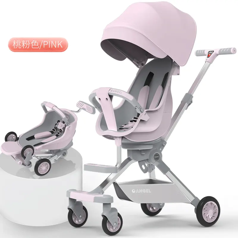 Uxury-cochecito de bebé urkey 4 en 1, carrito de bebé con asa ajustable