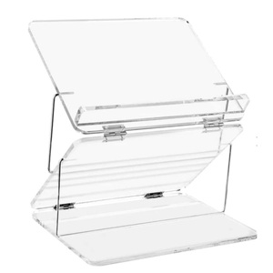 Đóng mở lucite cuốn sách đứng có thể gập lại Acrylic shtender có thể điều chỉnh judaica quran hiển thị chủ rõ ràng cuốn sách đứng để đọc - Product Image 2