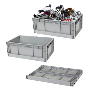 Caja móvil al por mayor, cajas apilables y anidadas, fabrica cajas de plástico, contenedor portátil con tapa