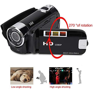 Videocámara de mano Full HD 16x Zoom digital, cámara digital Tragbar DV con sensor COMS Altavoz incorporado Cámara de video - Product Image 5