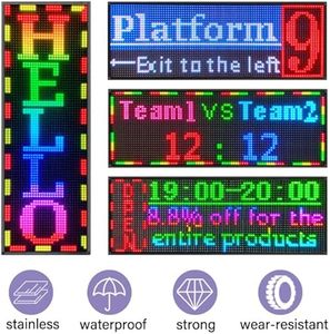 Pantalla de bienvenida personalizada P10/P8/P5/P6/P4 Wiifi programable a todo Color Pantalla de señal LED tablero de mensajes de desplazamiento de texto - Product Image 4