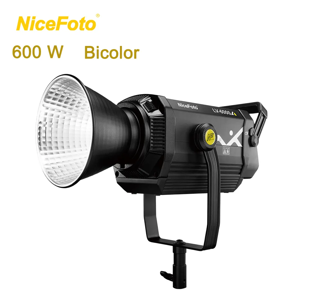 NiceFoto professionnel bicolore 600 watts LED Studio éclairage photographique Film vidéo COB Spot lumière continue