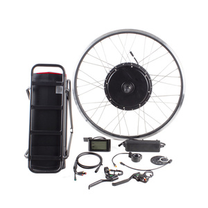 26 "ön/arka tekerlekler lityum pil içeren 1000 büküm gaz ile güçlü 48V LCD ekran W elektrikli bisiklet dönüşüm kiti - Product Image 3