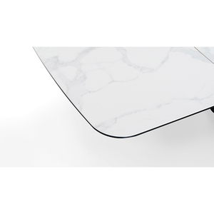 Nhà Máy Bán Hàng Trực Tiếp Thép Carbon Bệ Trắng Gốm Hàng Đầu Có Thể Thu Vào Hình Chữ Nhật Bàn Ăn - Product Image 6