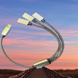 3 in 1 USB C Hub 30CM şarj müzik ve klavye fare Flash sürücü için OTG adaptörü sabit Disk - Product Image 4
