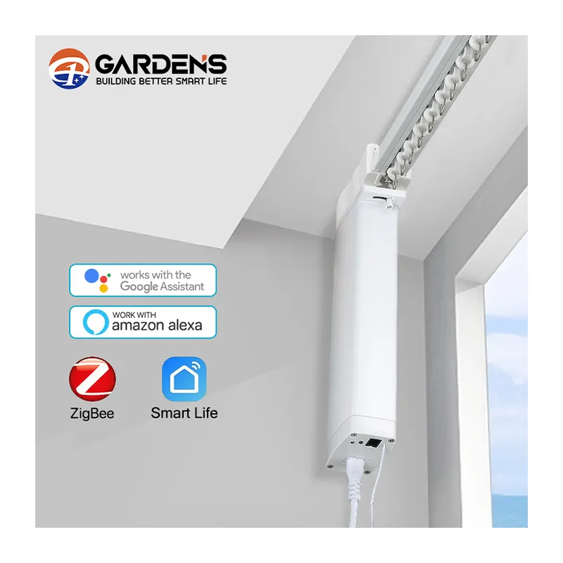 Moteur de rideau intelligent de vente Garden Hop pour système de rideau électrique Building Smart life Télécommande Tuya Wifi Alexa