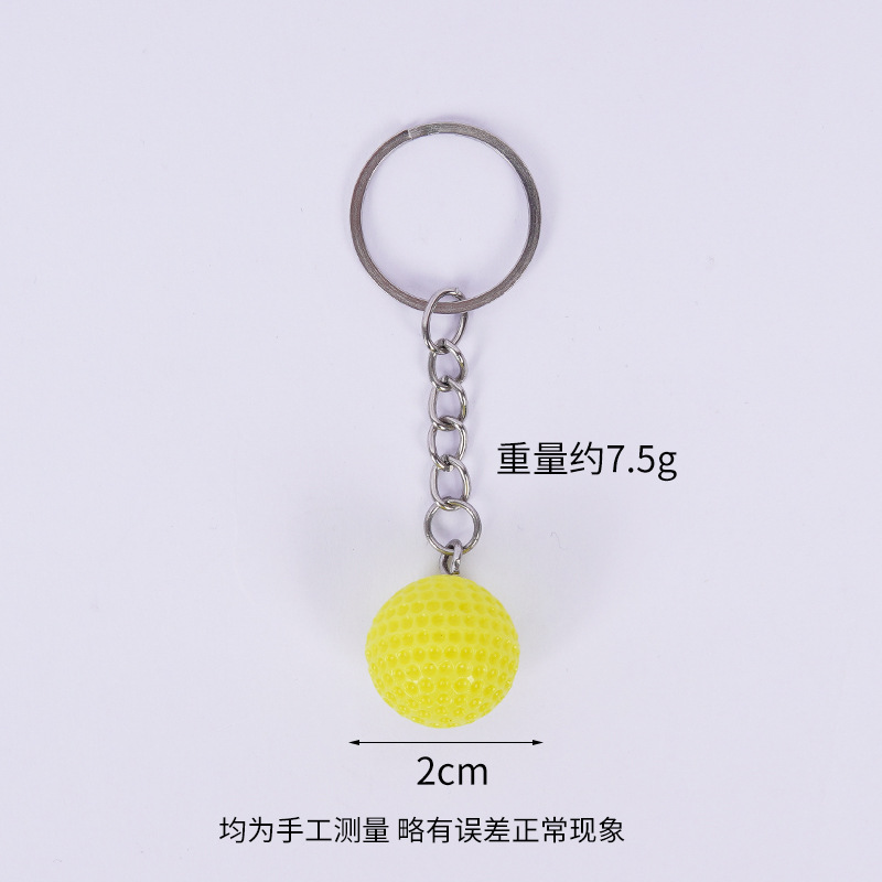 Balle de golf - jaune fluo (porte-clés)