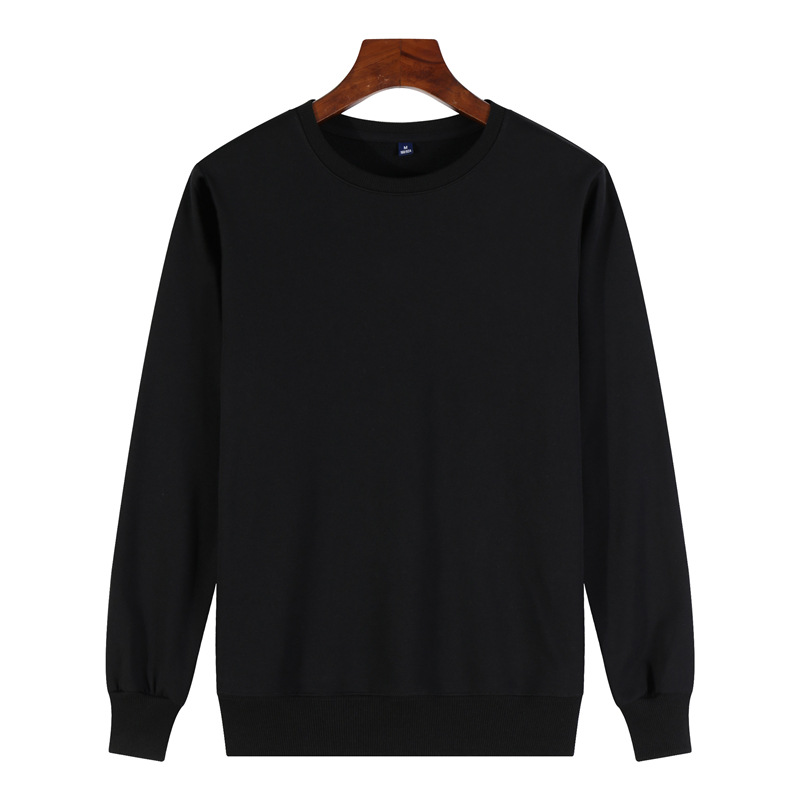 Terry crew neck-black