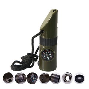 Özel Logo kamp Survival 7 1 çok fonksiyonlu taşınabilir yüksek frekanslı açık acil düdük ile Led ışık - Product Image 1