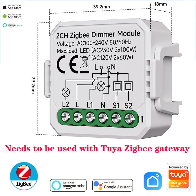 Cena Zigbee a 2 gang