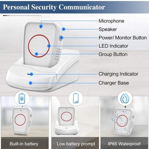无线双向呼叫按钮看护者寻呼机警报呼叫对讲系统 - Product Image 5