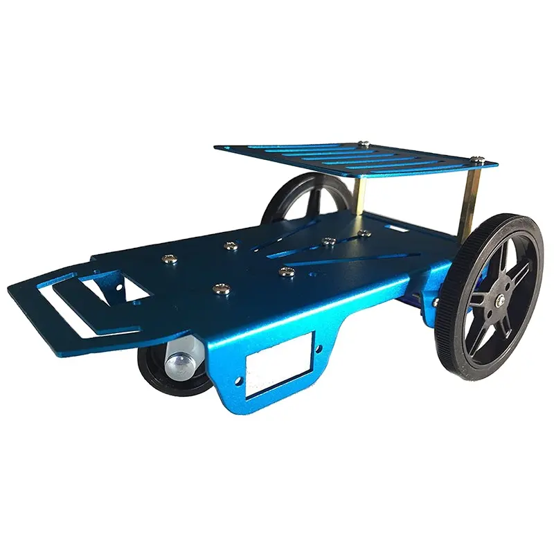 Plataforma de Control remoto 2WD, primer chasis, coche Robot Educativo de vapor de Metal para estudiantes de escuela