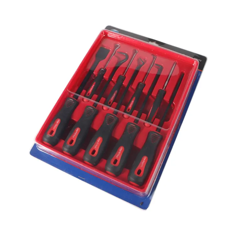 Herramienta de mano de reparación de automóviles Qixin, extractor de sello de aceite, herramienta de extracción, herramienta de selección de gancho, 9 Uds., juego de raspador y gancho