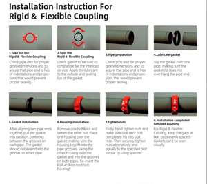 Mẫu miễn phí bán buôn ul mạ kẽm rãnh phụ kiện đường ống dễ uốn sắt rãnh khớp nối <span class=keywords><strong>Tee</strong></span> Ống khớp nối rãnh phụ kiện - Product Image 6