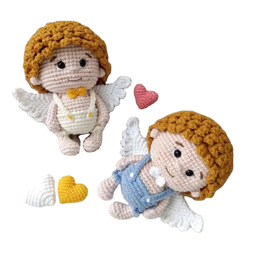 Nueva llegada Amigurumi personalizado Adorable y lindo hecho a mano ganchillo Ángel juguetes para niños manualidades regalo