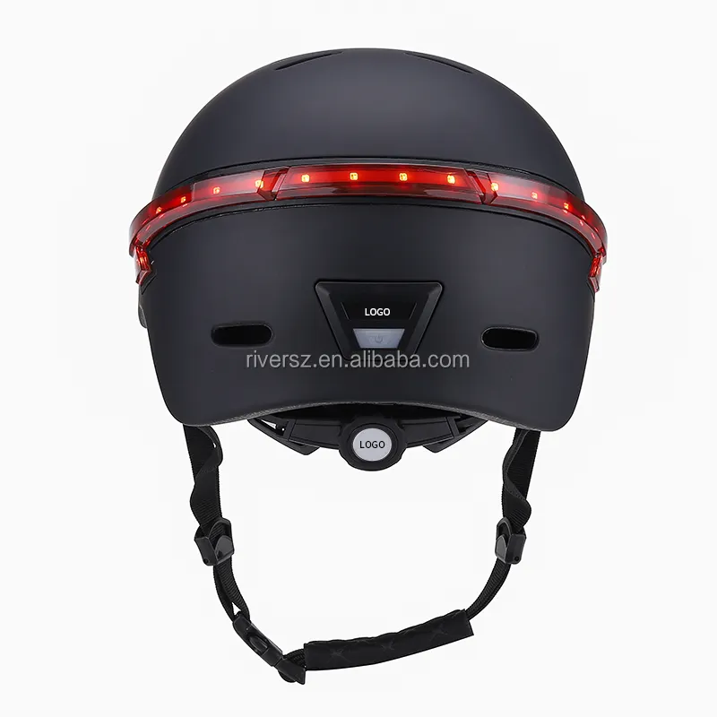 Vendita calda personalizzazione di controllo remoto 4 modalità led impermeabile automatico di avvertimento a led casco di sicurezza