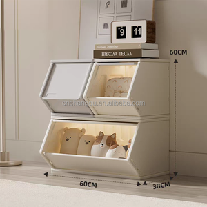 Vsuch Đồ Chơi Lưu Trữ Tổ Chức Quần Áo Đồ Ăn Nhẹ Container Thùng Thêm Lớn Stackable Phía Trước Mở Nhựa Trẻ Em Xếp Chồng Lưu Trữ Thùng - Product Image 2