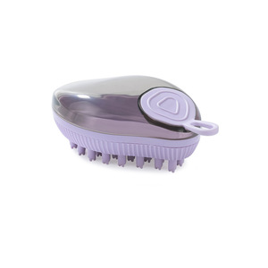 Yeni <span class=keywords><strong>mango</strong></span> şekli Pet silikon banyo fırçası çok fonksiyonlu kedi ve köpek şamandıra saç banyo ovmak geri sihirli masaj fırçası