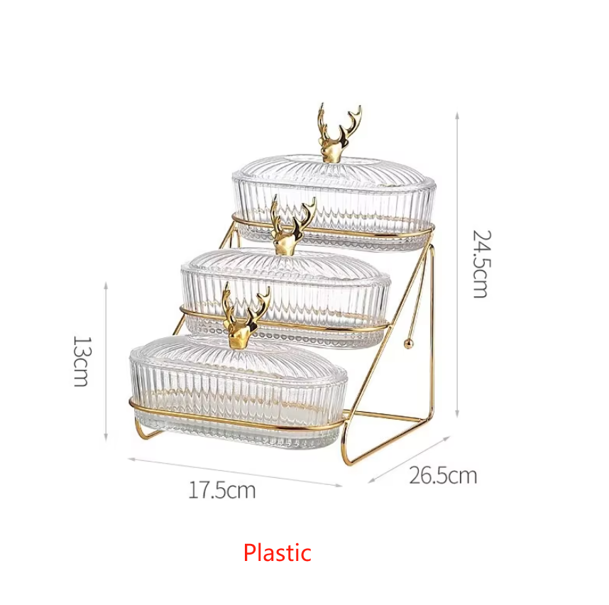 transparent/plastique + couvercles en PVC/4