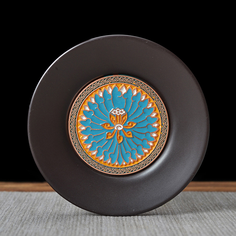 Fleur de lotus ronde (bleue)