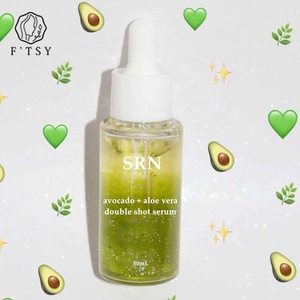 Özel etiket çok etkili çift katman 2 in 1 nemlendirici yüz uçucu yağ Anti pigmentasyon avokado + Aloe Vera yüz serum - Product Image 1