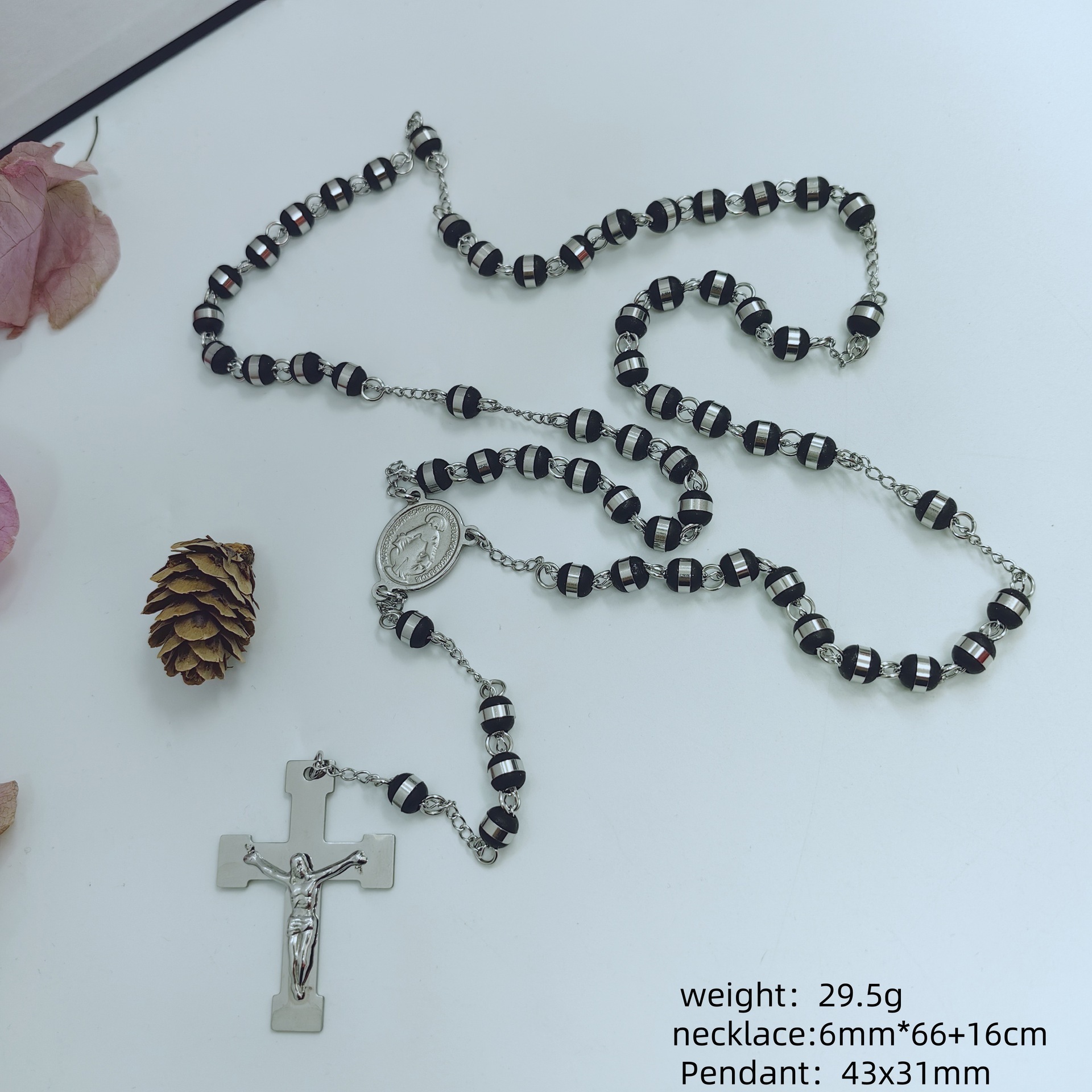 Silver-6mm-black