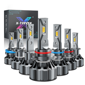 X-7SEVEN Hot <strong>Sale</strong> <strong>3</strong> Colors CSP H7 H11 H16 9012 H4 9005 9006 <strong>LED</strong> Headlight Bulb Fog Light for Motorcycles and Cars - Product Image 1
