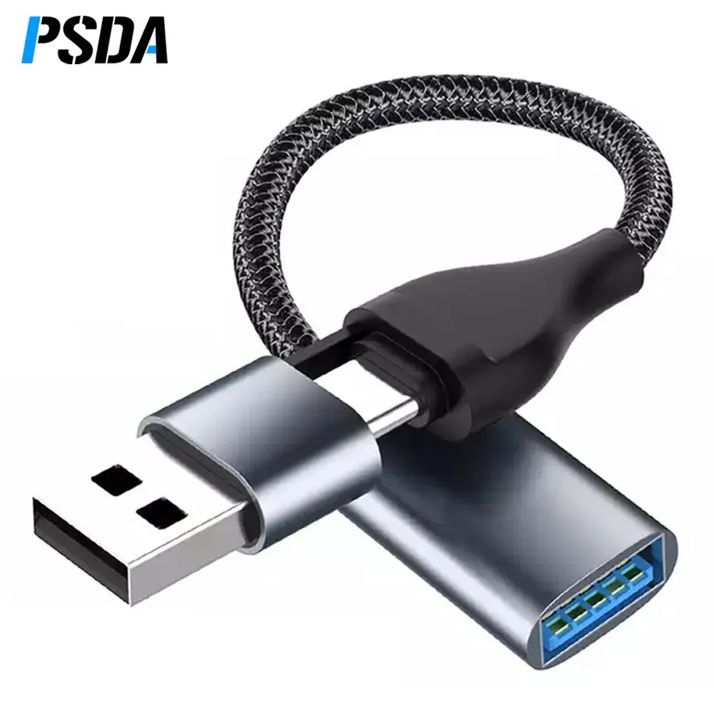 PSDA 2 in 1 USB C OTG telefon adaptörü USB bir erkek USB 2.0 dişi kablo adaptörü için Samsung huawei Xiaomi Tablet PC dönüştürücü