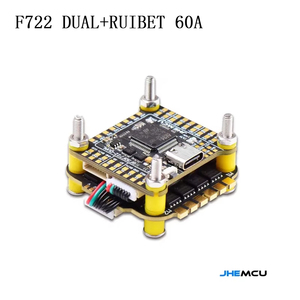 JHEMCU F7 стек F722 двойной контроллер полета с RuiBet 60A ESC для RC FPV Фристайл Дрон 3-6S 30,5*30,5 мм