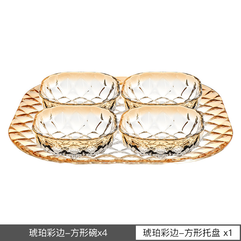 Amber Five-Piece Fruit Bowl Set