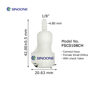 Sinoone nhỏ lỗ hose barb In-Line khớp nối cơ thể nam chèn nữ nhựa nhanh chóng ngắt kết nối phụ kiện với van kiểm tra - Product Image 4