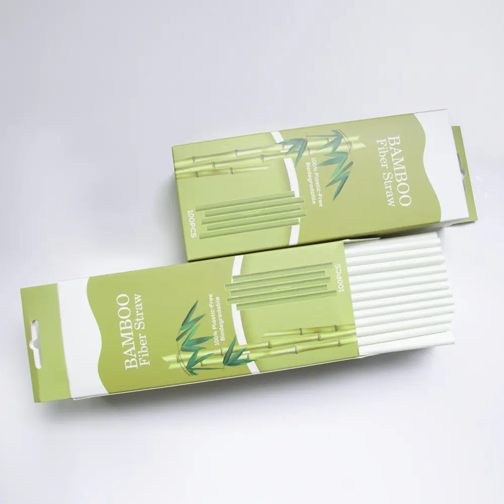Özelleştirilmiş organik şeker kamışı payet çevre dostu Compostable biyobozunur bambu elyaf pipet şekil parti mutfak kullanımı
