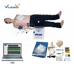Simulador de entrenamiento de emergencia multifunción avanzado por ordenador (RCP y medición de la presión arterial, eliminador de DEA) - Product Image 1
