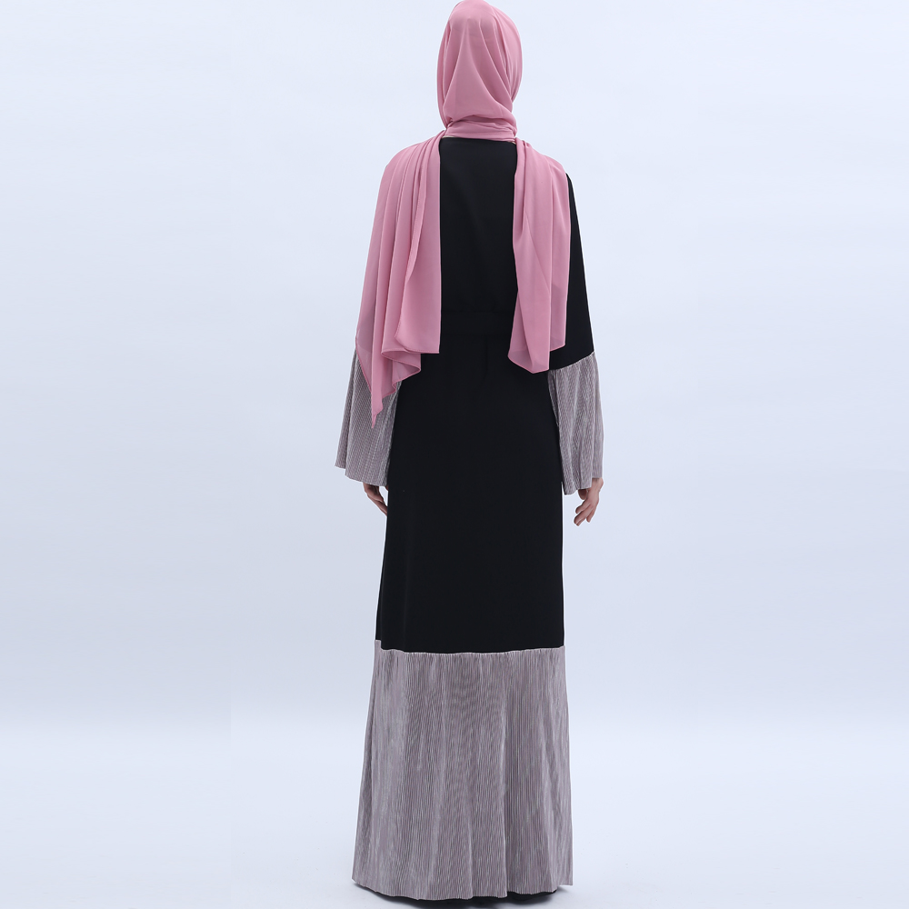 Women's Long Sleeve Maxi Dress Muslim Ramadan dress cardigan Arab outfit Islamic Arabic Style Casual Dress 9501