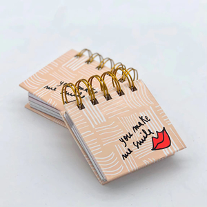 Bloc de notas adhesivas de bolsillo de tamaño pequeño personalizado, Bloc de notas de estudiante de alta calidad con anillo en espiral, Bloc de notas encuadernado con pegatina - Product Image 2