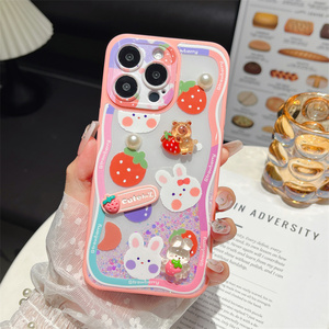 For Tecno Spark <strong>Go</strong> 2024/Spark 20/Spark 20C/POP8 Cartoon Glitter 3D Flower Pearl Rabbit Bear for Girls <strong>rainbow</strong> Mobile Phone Case - Product Image 1