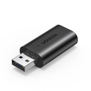 UGREEN蓝牙5.1发射器接收器2合1无线USB蓝牙适配器内置麦克风3.5毫米音频蓝牙加密狗 - Product Image 1