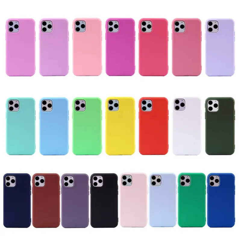 Capa de silicone de borracha azul marinho, vermelho, branco verde, para iphone 11 pro, cor sólida para iphone case 7/8