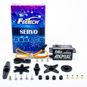 20KG su geçirmez dijital standart Servo için 1/10 1/8 RC araba 180 derece düşük profil çelik dişliler ile çekirdeksiz Servo robotlar modelleri - Product Image 5