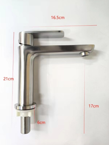 Hiện đại boong gắn duy nhất xử lý thép không gỉ vòi tap chải nước lạnh lưu vực tap nhà bếp phòng tắm cảm ứng cảm biến loại - Product Image 4