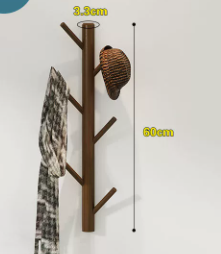No-Drill Wall Mounted 6-Hook (café marrón)