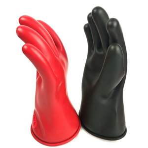 कक्षा 0 लेटेक्स रबर लुढ़का हुआ काला 11 इंच विद्युत इन्सुलेट डायइलेक्ट्रिक दस्ताने - Product Image 6